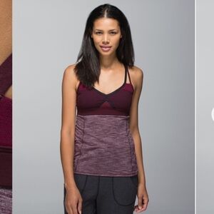 Lululemon Breathe In Tank Red Strappy   Tank Top with Criss-Cross Design Size 6